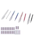 thumbnail image 1 of Rotuladores De Tela, Varios Colores, Borrables Con Calor, Multiusos, 100 Unidades, Escritura Más Suave Con Estuche De 10 Bolígrafos Para Acolchar, 1 of 7