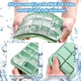 thumbnail image 2 of Paquete de 3 bandejas para cubitos de hielo, moldes de silicona para cubitos de hielo con tapas a prueba de derrames, fácil liberación, flexibles, para bebidas frías, comida para b, 2 of 5
