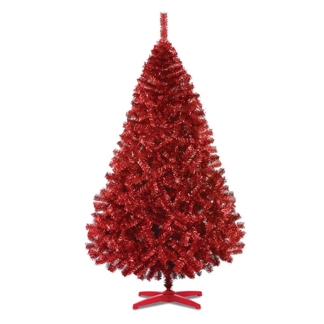 Árbol de Navidad Naviplastic Monarca de Lujo color Rojo Metálico de 190 cm