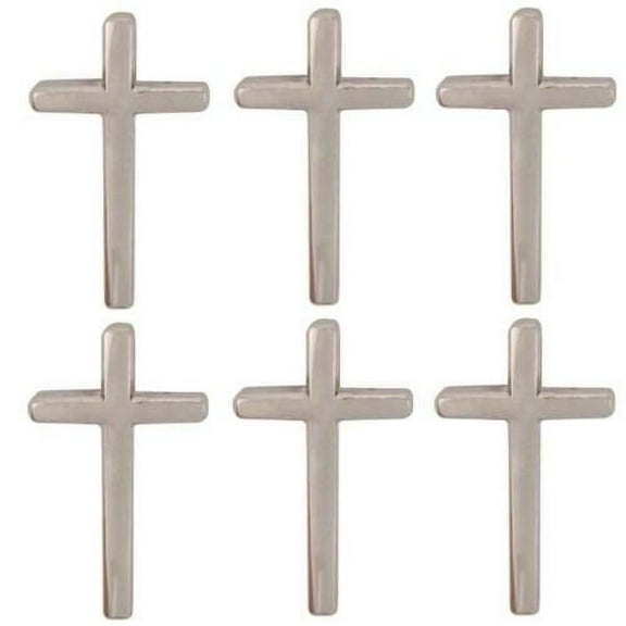 Silver Cross Lapel Pin 12 Pins Christian