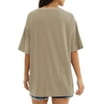 thumbnail image 5 of UVN T Shirts for Women Summer Casual Short Sleeve Tops Ladies Oversized Loose Crewneck Basic Tees, 5 of 8