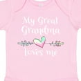 thumbnail image 4 of Inktastic My Great Grandma Loves Me Heart Great Grandchild Boys or Girls Baby Bodysuit, 4 of 5