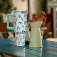 thumbnail image 2 of 40 oz Tumbler with Handle and Straw, Stainless Steel Insulated Owl Tumbler 40 oz, Reusable Owl Coffee Mug with Leak Proof Lid, Owl Gifts for Women, 2 of 3
