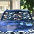 thumbnail image 4 of ALAZA Many Owls on Branch Windshield Sun Shade Car Foldable Sun Visor Block UV Rays Protector 57"x31.5", 4 of 8