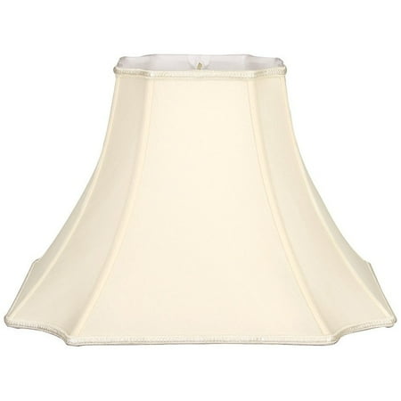 Structures Inverted Six Light - Royal Designs Square Bell with Inverted Corners Designer Lamp Shade, Eggshell, 6 x 12 x 9.5