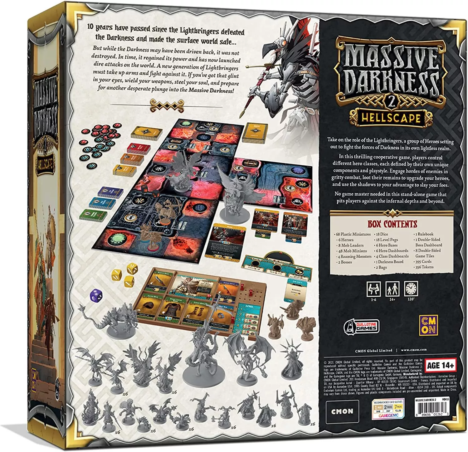 Massive Darkness 2: Hellscape Cooperative Board Game for Ages 14 and up,, from Asmodee