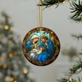 thumbnail image 2 of Nativity Scene Ornament Christian Christmas Ornament The Birth of Jesus Blessing Ornament Xmas Tree Car Rearview Mirror Hanging Decor Gifts, 2 of 3