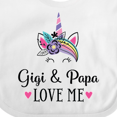thumbnail image 4 of Inktastic Gigi and Papa Love Me Unicorn Girls Baby Bib, 4 of 4