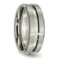 thumbnail image 2 of Titanium Grooved 8mm Brushed and Polished Band, 2 of 9