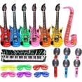 thumbnail image 2 of 90cm Inflatable Guitar Prop for Parties - Random Assorted Color, 0.18mm PVC Material, ASTM/EN71 Certified, Individual Polybag Packing, Fun Musical Party Decoration Accessory (60-100CM Size Range), 2 of 6