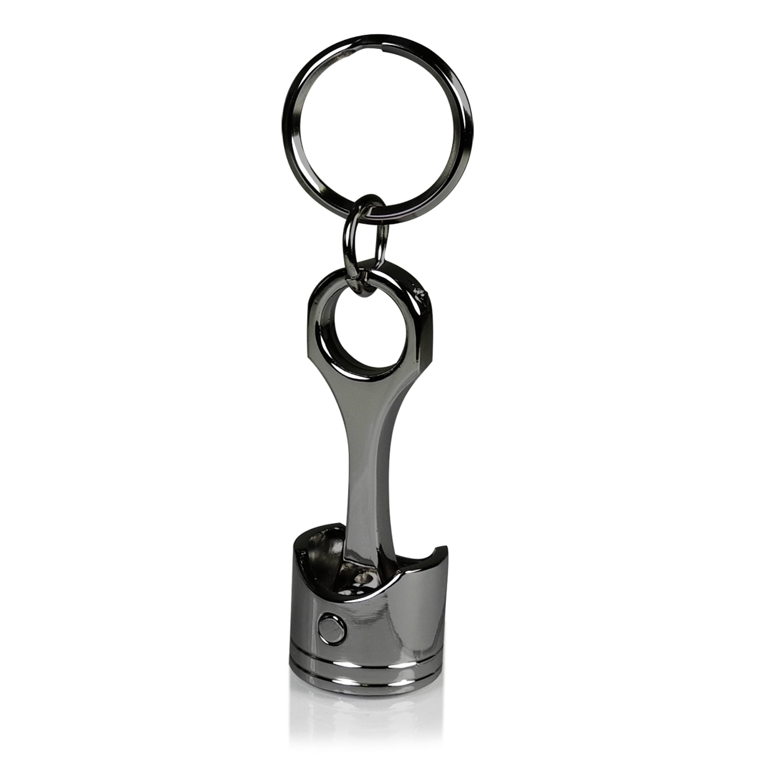 iPick Image for Dodge Scat-Pack Black-Chrome Finish Engine Piston and Rod Metal Key Chain, Official Licensed