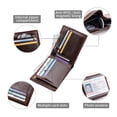 thumbnail image 6 of FALAN MULE Mens Wallet Genuine Leather RFID Blocking Large Capacity Trifold Wallet for Men with 13 Card Holders, 6 of 7
