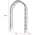 thumbnail image 3 of Kinbor 8' Black Metal and Steel Arbor, 3 of 8