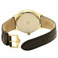 thumbnail image 3 of 97B147 Mens Gold Finish Watch with Leather Strap, 3 of 4