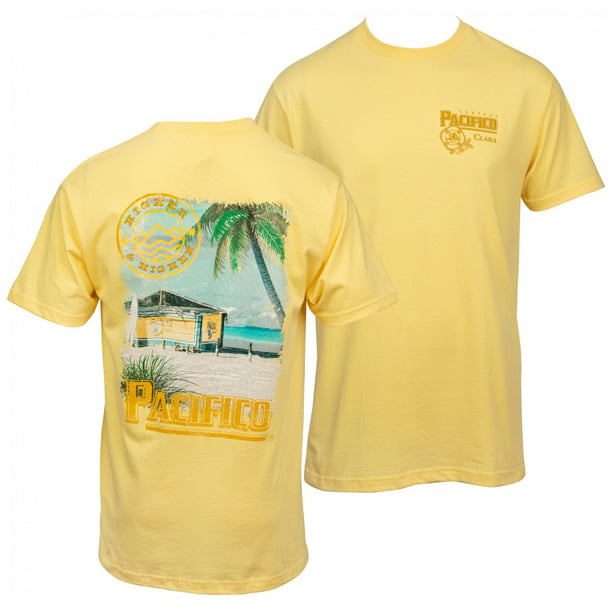 Perfect Pacifico Clara Beach Scene Front And Back Print T-Shirt