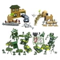 thumbnail image 3 of de plástico del Mundial de 300 piezas - del de 5 cm y accesorios en una bolsa de almacenamiento Hugo Figura de acción de soldado Playset, 3 of 7