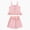004 Pink, variant on Toddler Baby Girl Outfits Solid Summer Clothes Ruffled Spaghetti Strap Short Sleeve Shirt Tops Cute Bow Shorts Set Kaprioy Toddler Girl Clothes 18 24 Months 2T 3T 4T