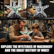 5-Cylinder Radial Engine Building Set, Build Your Own Mini Military Plane Engine Model Kit That Runs, Compatible with Lego WW2, STEM Toy