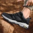 thumbnail image 5 of NOKIO Men's 𝖫a𝖼e Up Sneaker Comfortable Cushion Wide Width Shoes Fashion Outdoor Running Shoes Lightweight Mountaineering Sports Shoes Durab𝗅e Anti-S𝗅ip Athlet𝗂c Shoes, 5 of 7
