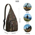 thumbnail image 3 of Book Lover's Crossbody Sling Bag - Waterproof Lightweight Chest Pack with Bookshelf Print Design, Perfect Reading Companion for Travel & Daily Use (Born to Read Inspired), 3 of 4