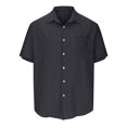 thumbnail image 4 of Summer Men's Lapel Button Short Sleeved Shirt Stripe Casual Top M, 4 of 4