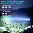 thumbnail image 2 of Spotlight Flashlight Outdoor, 900,000 Lumen Brightest Rechargeable Spotlight with Solar Panels &amp; 6 Modes, Powerful LED Spotlights 30H Long Runtime, Large Handheld Spot Light for Boating Hunting, 2 of 8