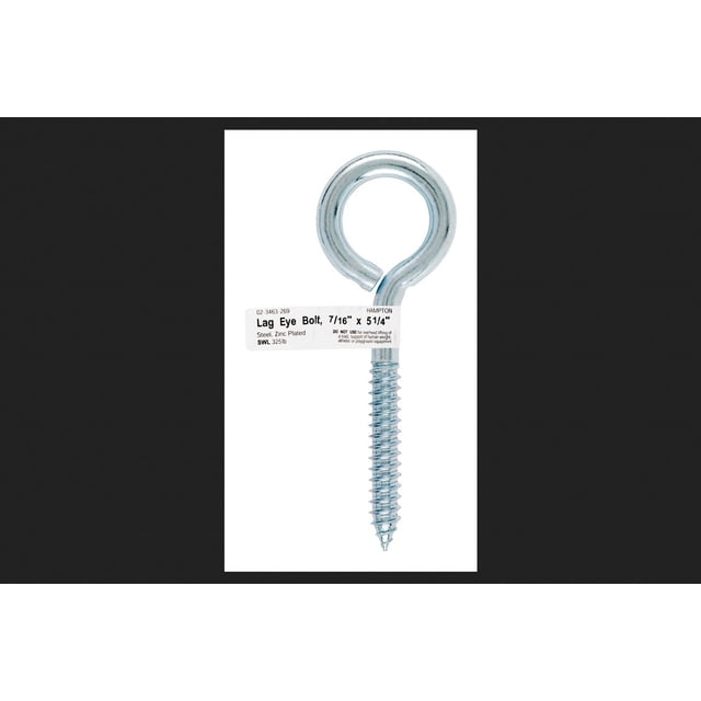 Lag Eye Bolt ACE Hampton, 5.25 pulgadas de longitud, 7/16 pulgadas, rosca de zinc