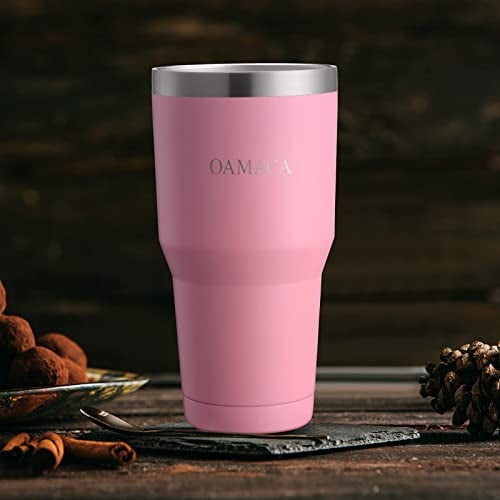 Oamaca 30oz Coffee Tumbler with Lid & Straw,Stainless Steel Vacuum Insulated Travel Tumbler Cup