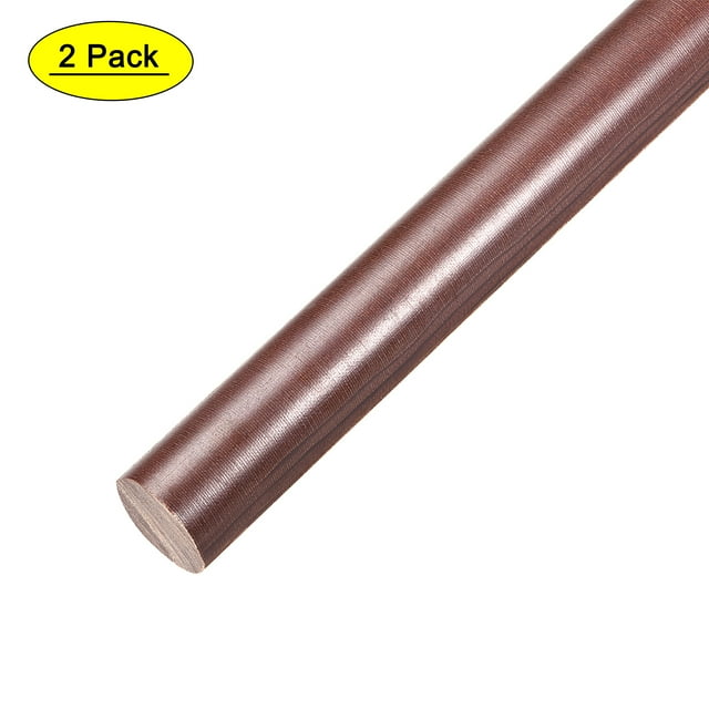 Varilla redonda de plástico, diámetro de 1", longitud de 20", barra redonda de baquelita marrón, varilla de plástico de ingeniería, 2 piezas