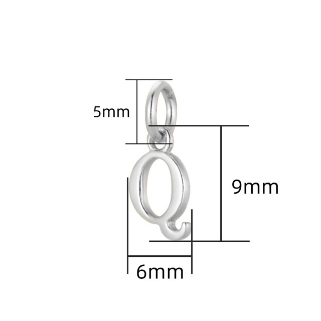 Collar de plata de ley 925 con 26 letras para mujer, colgante de plata lisa con nombre en inglés en miniatura y nicho simple