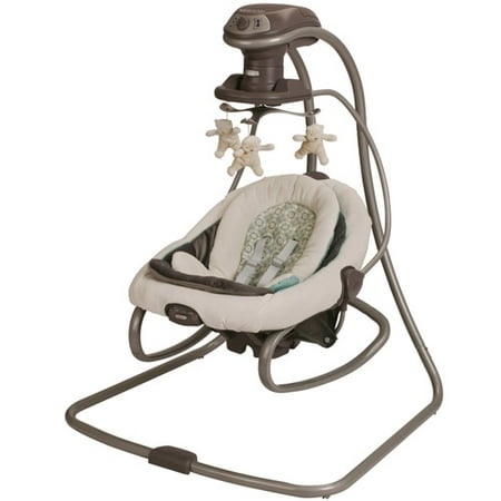 Graco DuetSoothe Baby Swing and Rocker, Winslet (Best Plug In Infant Swing)
