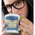 thumbnail image 2 of 3dRose, Attitude of Gratitude Butterfly - Whimsical Inspired Art, 11oz Two-Tone Green Mug, 2 of 7