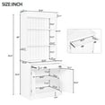 thumbnail image 5 of EUROCO 3-Tier Bookshelf with LED Lighting, 83.4" Tall Bookshelf with 2 Doors Open Shelves & Drawer, Modern Bookcase Display Book Shelf Organizer for Bedroom, Living Room, Home Office, 5 of 8