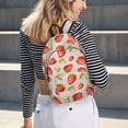 thumbnail image 7 of Balery Strawberries Vintage Canvas Backpack for Men and Women - Large Capacity, Durable Travel Laptop Bag for School, Work, Hiking, and Outdoor Activities, 7 of 7