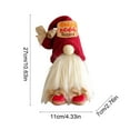 thumbnail image 3 of Adorno navideño de enano para escritorio | Decoración navideña de plástico rojo | Figura festiva de 27 x 11 x 7 cm | Decoración navideña que ahorra espacio para la oficina y el hogar, 3 of 5