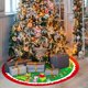 thumbnail image 5 of Falda para árbol de Navidad, 48 pulgadas, suave y divertida, con adornos navideños, decoración navideña para fiestas de estilo rústico (A), 5 of 8