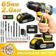 thumbnail image 5 of Cordless Impact Drill Set - 45Nm Torque, 2-Speed + LED, 2 Batteries & 24pc Bits - Lightweight for Home/Work - Father’s Day Gift, 5 of 14