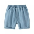 thumbnail image 2 of Xmarks Baby and Toddler Boys Denim Shortie Shorts Light Blue 2-3Y, 2 of 6