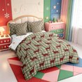 thumbnail image 2 of Manfei Country Buffalo Plaid Christmas 7 Pieces Full Size Bedding Sets,Rustic Gingerbread Man Full Size Bed in a Bag,Xmas Reversible, 2 of 7