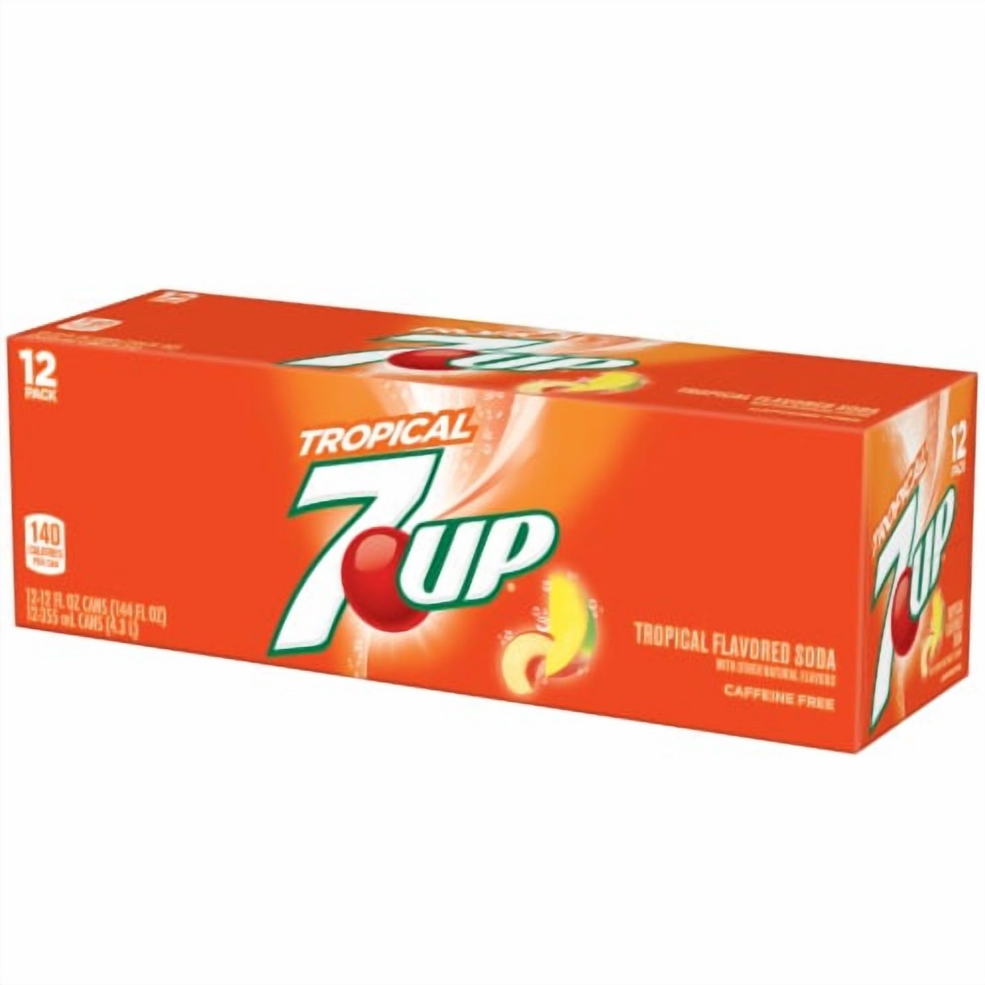 2X-7UP Tropical Caffeine Free Soda Cans - 12 fl oz - 12 pk