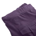 thumbnail image 6 of UPPADA Deal of The Day Today Capri Pants for Women Plus Size Cargo Pants Casual Wide Leg Cropped Trouser Summer Hiking Pants with Pockets Sweat Pants for Womens Plus Size, 6 of 7