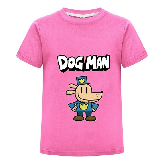 Outlined Dog Man Comic Graphic Kids T-Shirt – Cool Minimal Style Tee Top for Boys and Girls