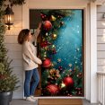 thumbnail image 6 of Dmlowu Christmas Door Cover 35x71in, Thick Fabric Holiday Door Curtain with Hanging Rope, Easy Install Front Door Wall Decoration for Xmas Party, 6 of 6