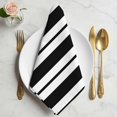 thumbnail image 2 of Cloth Napkins Set of 8 - 20x20 Inches, Black Striped Washable Reusable Table Napkins, Blue Geometric Line Stripes Farmhouse Soft & Absortbent Dining Napkin for Party Wedding Hotel Restaurant, 2 of 9