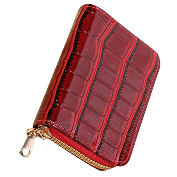 HOMEMAXS Accordion Card Case Mini Credit Card Holder Wallet Purse with Zipper Small Wallet for Women