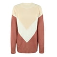 thumbnail image 5 of IROINNID Reduced Womens Sweater Round Neckline Pullover Sweater Color Block Casual Mid-Length Long Sleeve Fashion Tops Blouse Knitted Sweater, 5 of 8