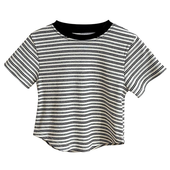 Girl Medieval Striped Renaissance Peasant Steampunk Tops Color Block Blouses for Girls Short Sleeve Brunch Summer Fall Shirts 2026 Clothes Fashion