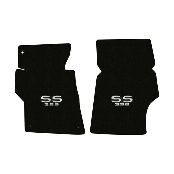 Lloyd Mats LogoMat Custom-Fit 2PC Carpet Floor Mats for 1966-1967 Chevrolet Chevelle, Black