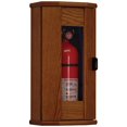thumbnail image 1 of Wooden Mallet Fire Extinguisher Cabinet, 10-Pound, Medium Oak/Acrylic, 1 of 3