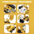 thumbnail image 6 of Catapult-Launch Alloy Engineering Truck Set | 6 Cars & 360° Track | STEM Toy Gift for Kids (Yellow), 6 of 11